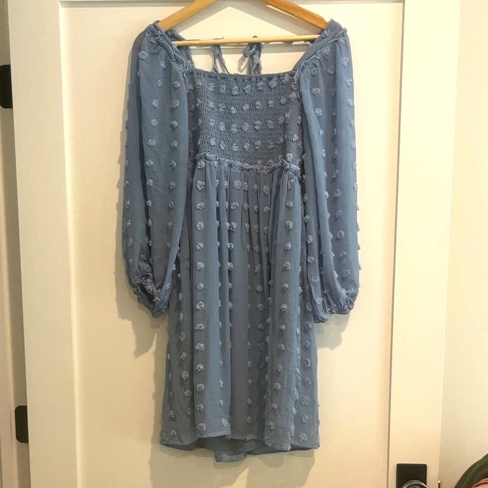 Cute baby doll pale blue dress